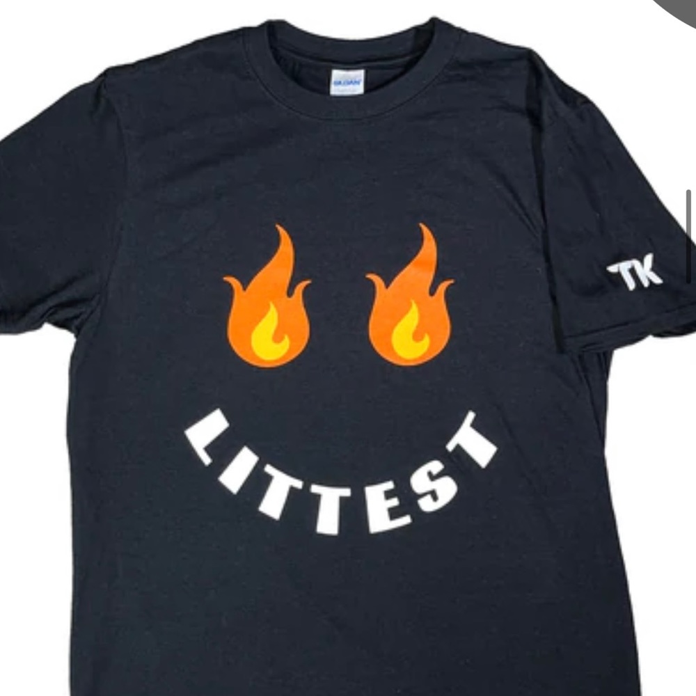 TK MERCH LITTEST SMILE TEE IN BLACK